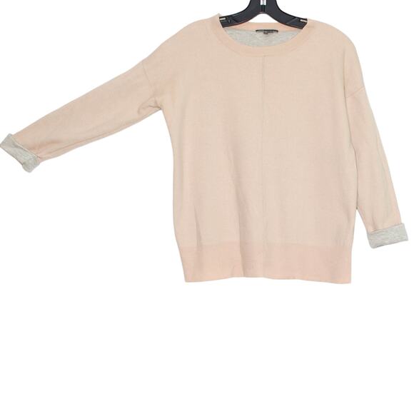 Vince Sweater Minimalist Neutral Quiet Luxury Scandi Cozy Cuffed Sleeve Small - Picture 5 of 6